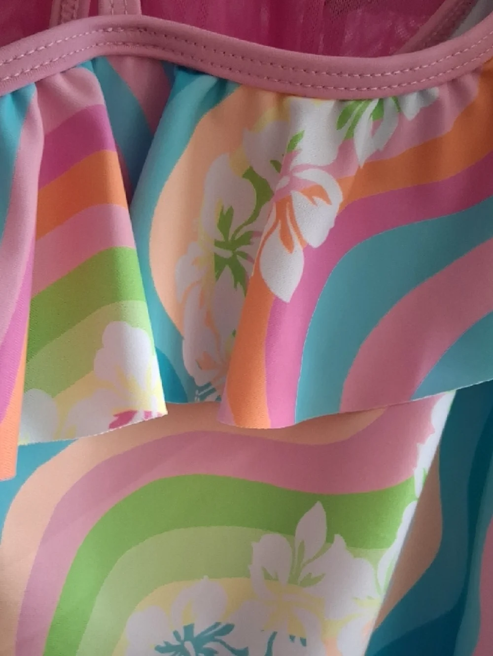 Pool Time Two-Pieces Girls One-Shoulder Ruffle - Picture 3 of 6